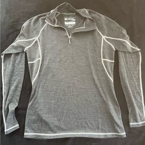 Merino quarter zip - grey
